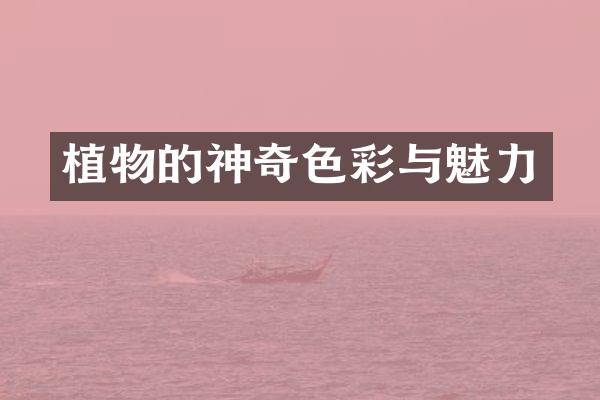 植物的神奇色彩与魅力