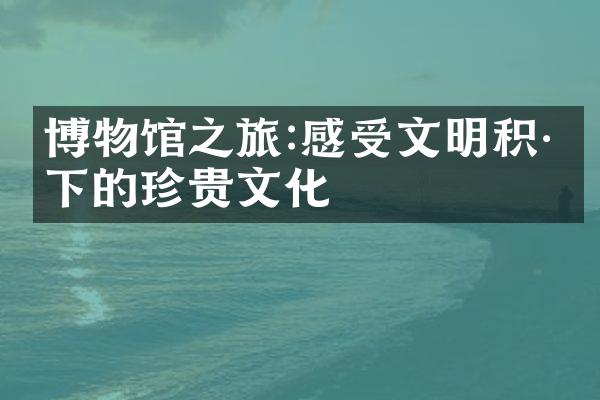 博物馆之旅:感受文明积淀下的珍贵文化