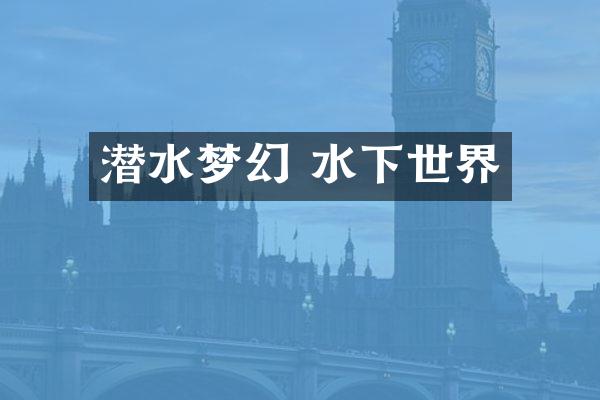 潜水梦幻 水下世界