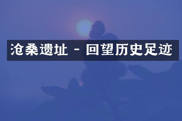 沧桑遗址 - 回望历史足迹