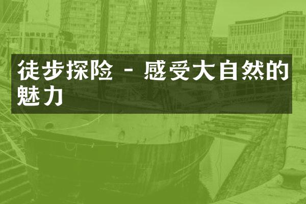 徒步探险 - 感受大自然的魅力