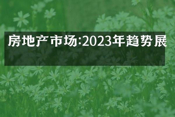 房地产市场:2023年趋势展望