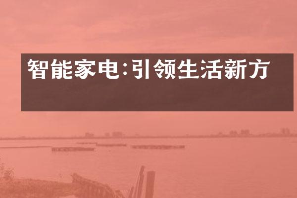 智能家电:引领生活新方式
