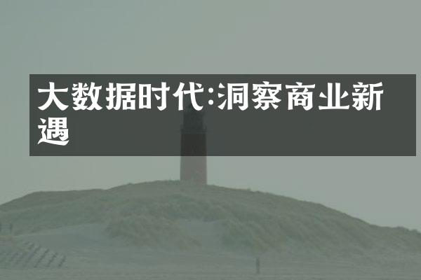 大数据时代:洞察商业新机遇