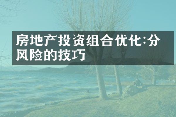 房地产投资组合优化:分散风险的技巧