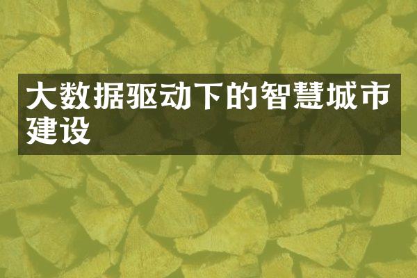 大数据驱动下的智慧城市建设