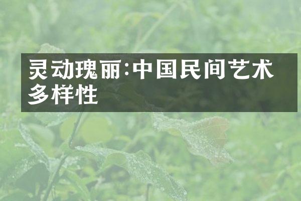 灵动瑰丽:中国民间艺术的多样性