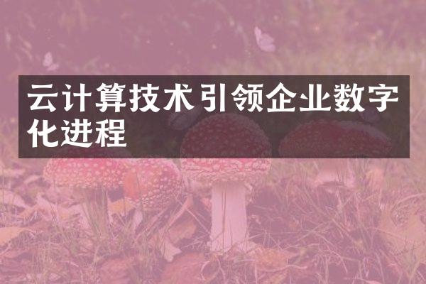 云计算技术引领企业数字化进程