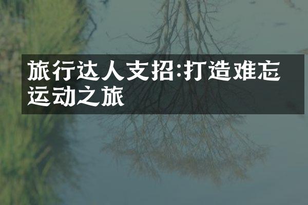 旅行达人支招:打造难忘的运动之旅