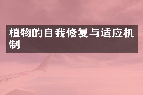 植物的自我修复与适应机制