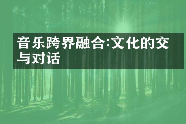 音乐跨界融合:文化的交流与对话