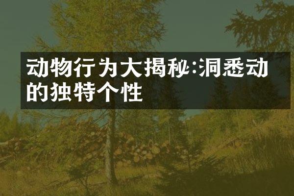 动物行为大揭秘:洞悉动物的独特个性