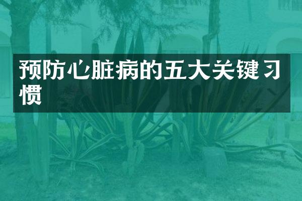 预防心脏病的五大关键习惯