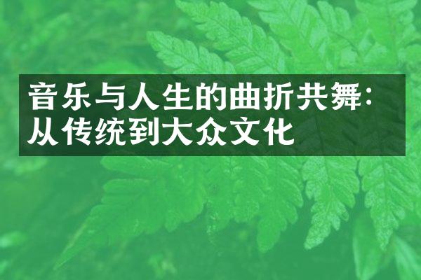 音乐与人生的曲折共舞：从传统到大众文化