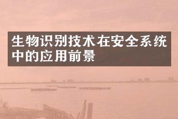 生物识别技术在安全系统中的应用前景