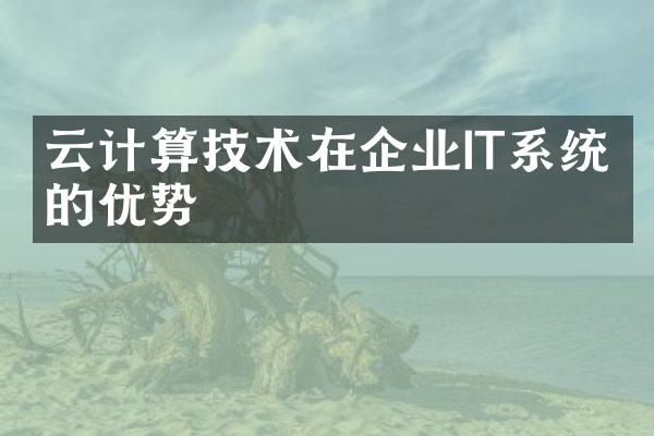 云计算技术在企业IT系统中的优势