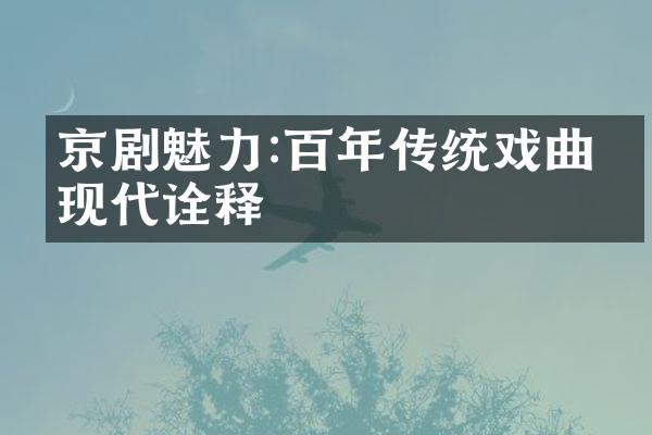 京剧魅力:百年传统戏曲的现代诠释