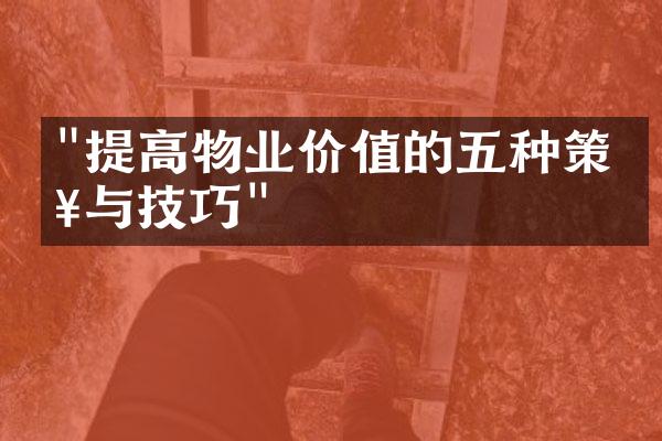 "提高物业价值的五种策略与技巧"