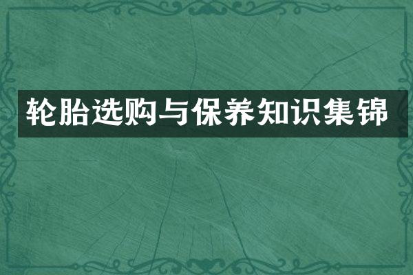 轮胎选购与保养知识集锦