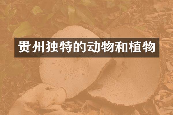 贵州独特的动物和植物