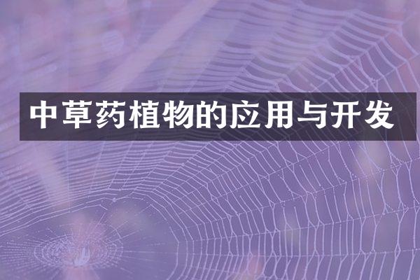 中草药植物的应用与开发