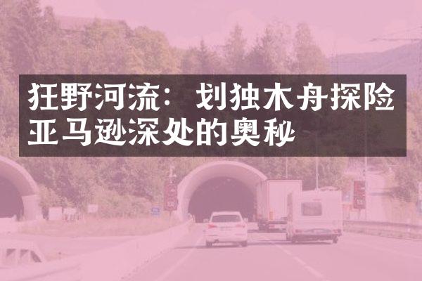 狂野河流：划独木舟探险亚马逊深处的奥秘
