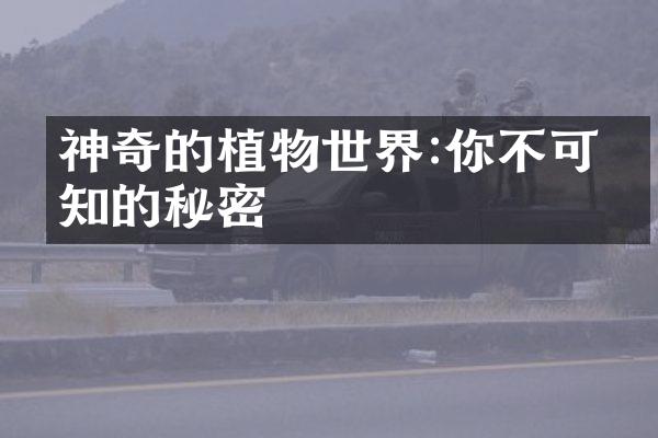神奇的植物世界:你不可不知的秘密