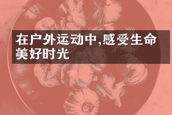 在户外运动中,感受生命的美好时光