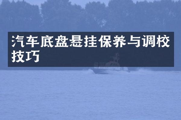 汽车底盘悬挂保养与调校技巧