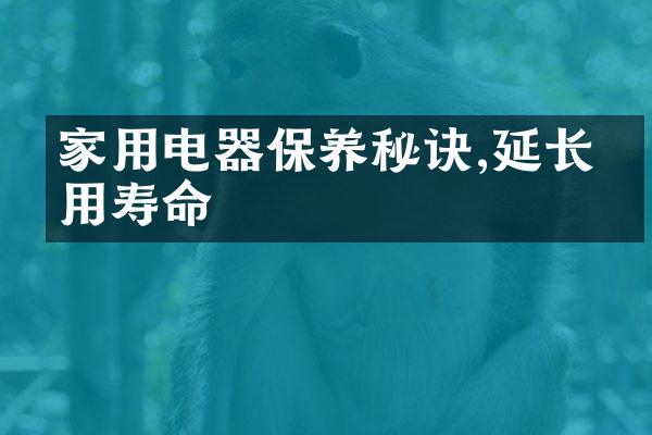 家用电器保养秘诀,延长使用寿命