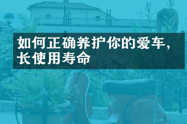 如何正确养护你的爱车,延长使用寿命