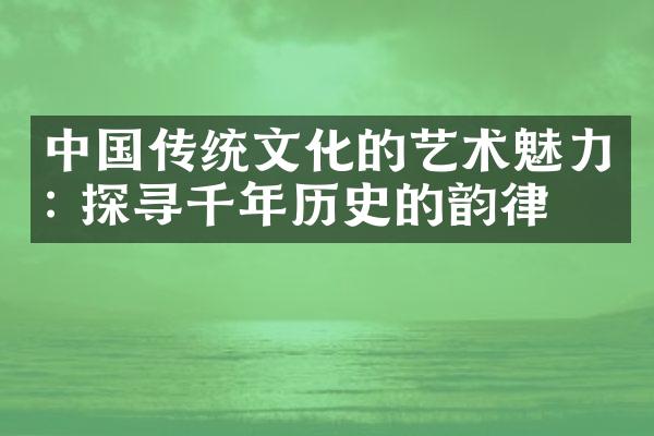 中国传统文化的艺术魅力: 探寻千年历史的韵律