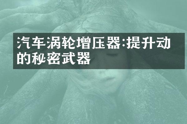 汽车涡轮增压器:提升动力的秘密武器