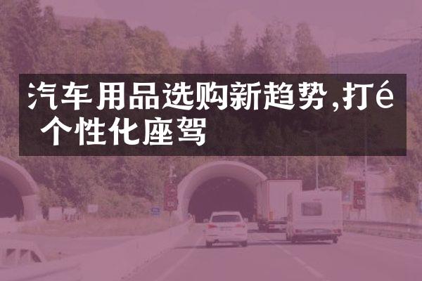 汽车用品选购新趋势,打造个性化座驾