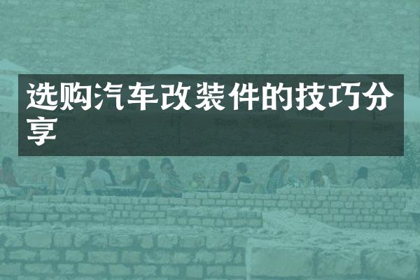 选购汽车改装件的技巧分享