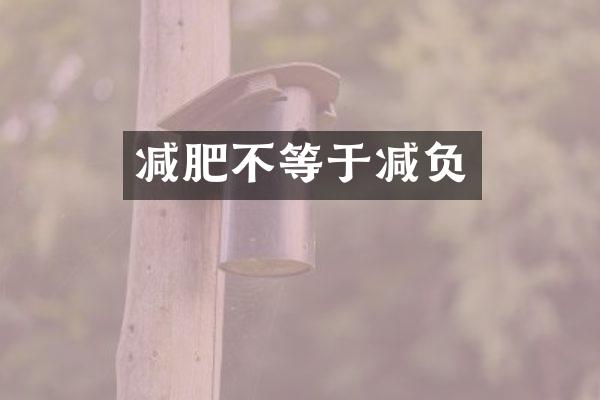 减肥不等于减负
