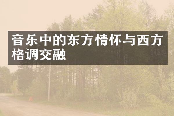 音乐中的东方情怀与西方格调交融