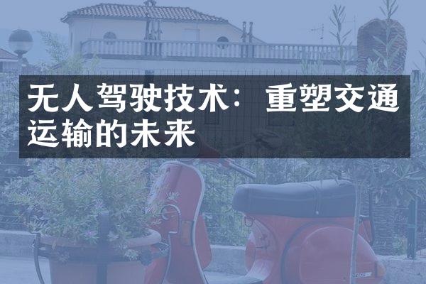 无人驾驶技术：重塑交通运输的未来