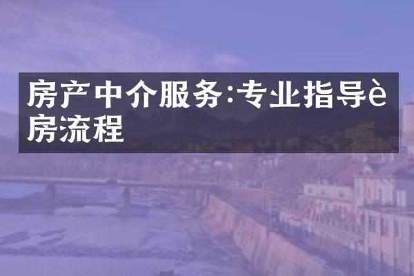 房产中介服务:专业指导购房流程