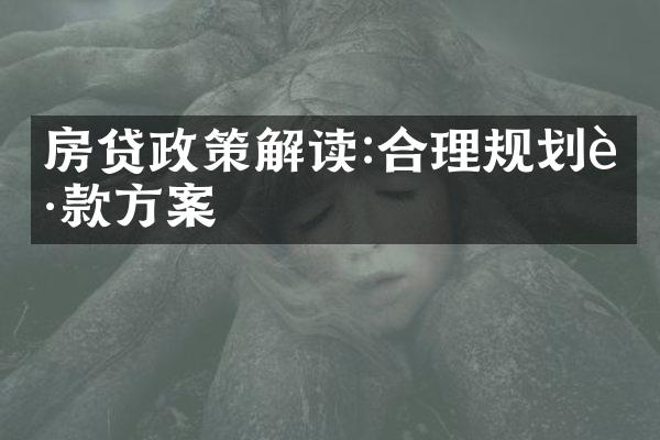 房贷政策解读:合理规划贷款方案