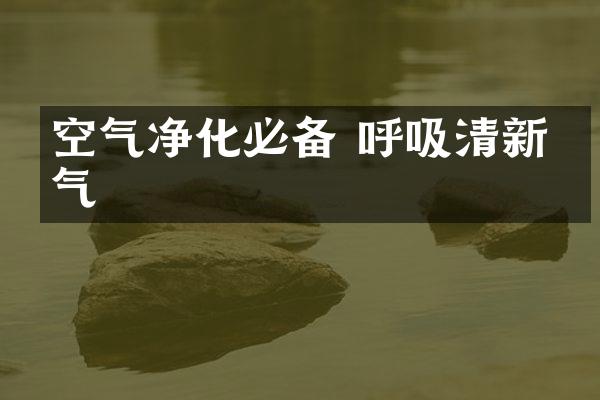 空气净化必备 呼吸清新空气