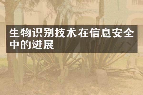 生物识别技术在信息安全中的进展