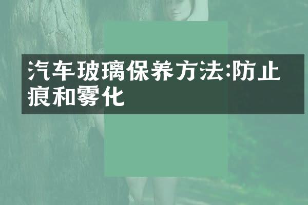 汽车玻璃保养方法:防止划痕和雾化