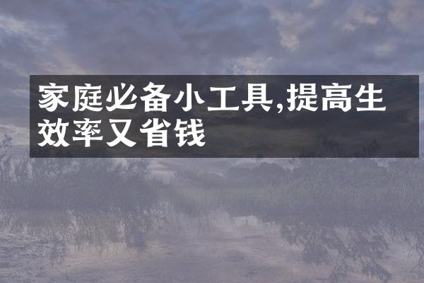 家庭必备小工具,提高生活效率又省钱