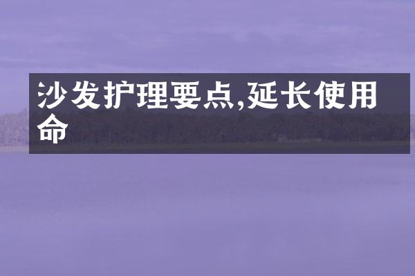 沙发护理要点,延长使用寿命
