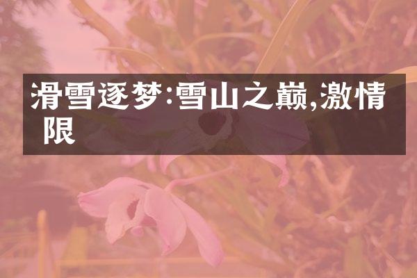 滑雪逐梦:雪山之巅,激情无限
