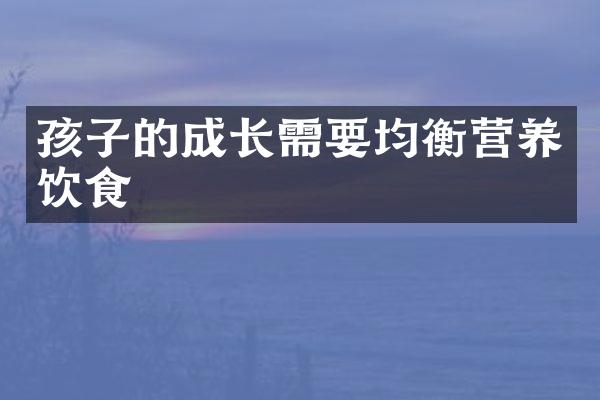 孩子的成长需要均衡营养饮食