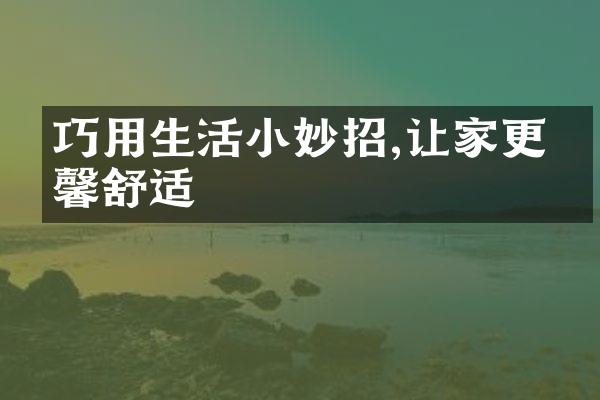 巧用生活小妙招,让家更温馨舒适
