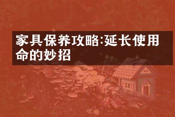 家具保养攻略:延长使用寿命的妙招