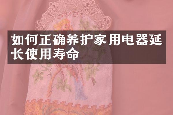 如何正确养护家用电器延长使用寿命